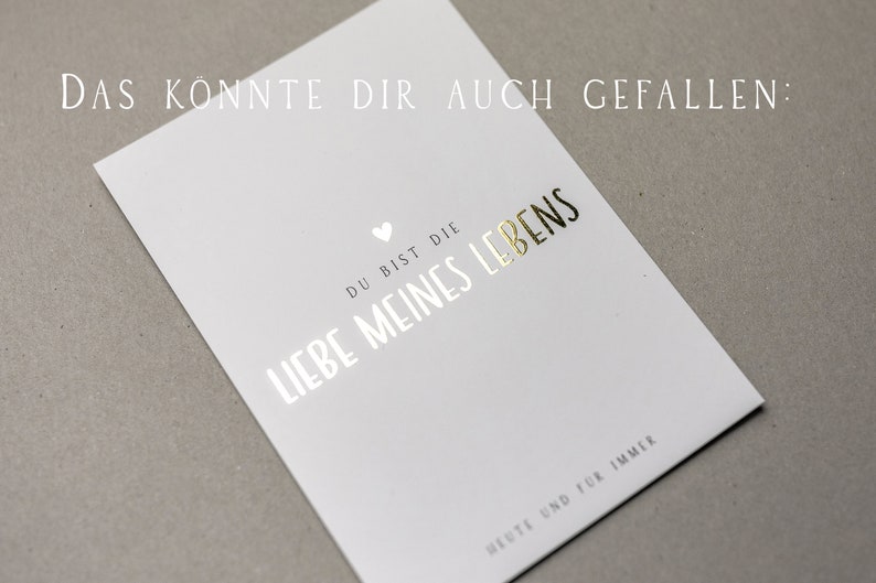 Postkarte Herz Gold Folie Hochzeit / Muttertag / Geburtstag Bild 7