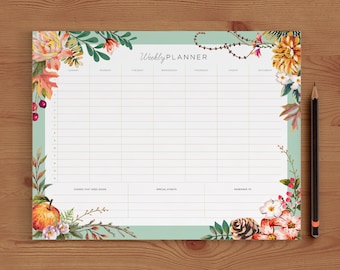 Weekly Planner Printable, Weekly Schedule, 2017 Weekly Planner Printable, 2017 Weekly Planner Book, Weekly Planner Kit 8.5x11 PDF