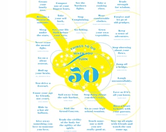 Things to do at 30 / 40 / 50 /60 Personalized Poster Print