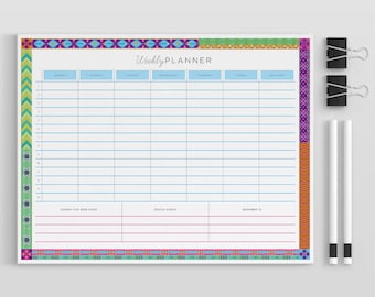 Weekly Planner Printable, Weekly Schedule, 2017 Weekly Planne Printable, 2017 Weekly Planner Book, Weekly Planner Kit A5/A4/8.5x11 PDF