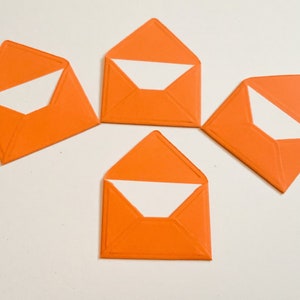 Enveloppes miniatures, Papier orange, Petites enveloppes, Mini enveloppes, petites enveloppes