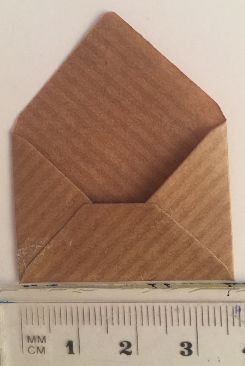 Miniature Envelopes Brown Paper Teeny Tiny Envelopes Mini Etsy UK