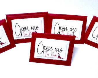 Sobres en miniatura, papel rojo, sobres diminutos, sobres de duende, sobres navideños, mini sobres