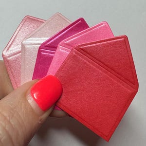 Enveloppes miniatures, Papier de couleur rose nacré, Petites enveloppes minuscules, Mini enveloppes, 3,6 cm x 2,6 cm