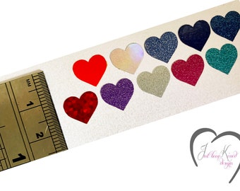 100 pegatinas de corazones pequeños / sellos de sobres / pegatinas de purpurina / corazones de purpurina / pegatinas de diario / pegatinas de sobres / pegatinas de boda /