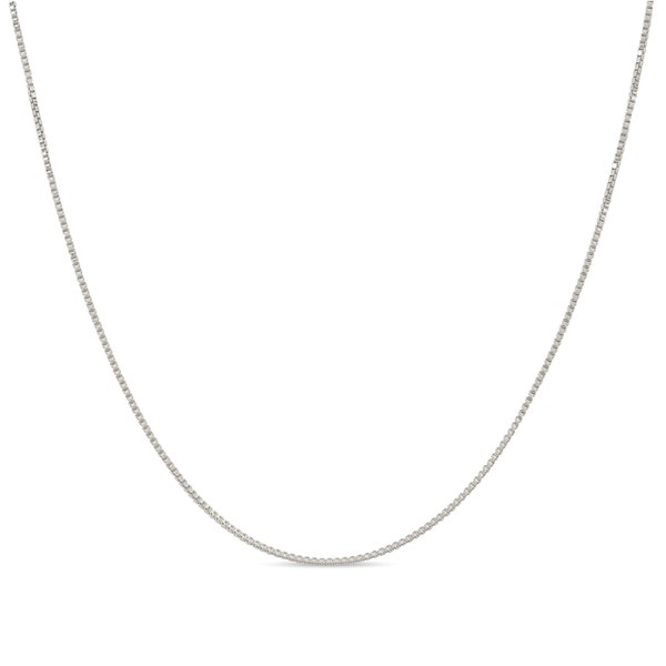 Sterling Silver Box Chain Necklace Italian 1mm Nickel Free Available from 14 - 36 inch