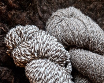 Jacobs wool yarn 4ply grey white and marled (black and white)