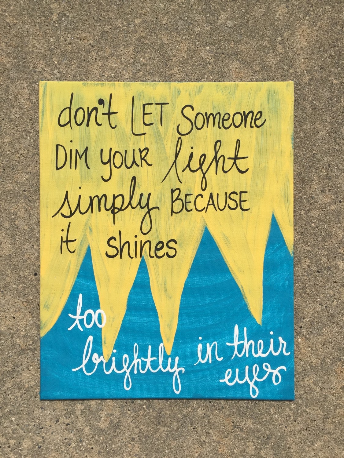 Don't Let Someone Dim Your Light Painting - Etsy