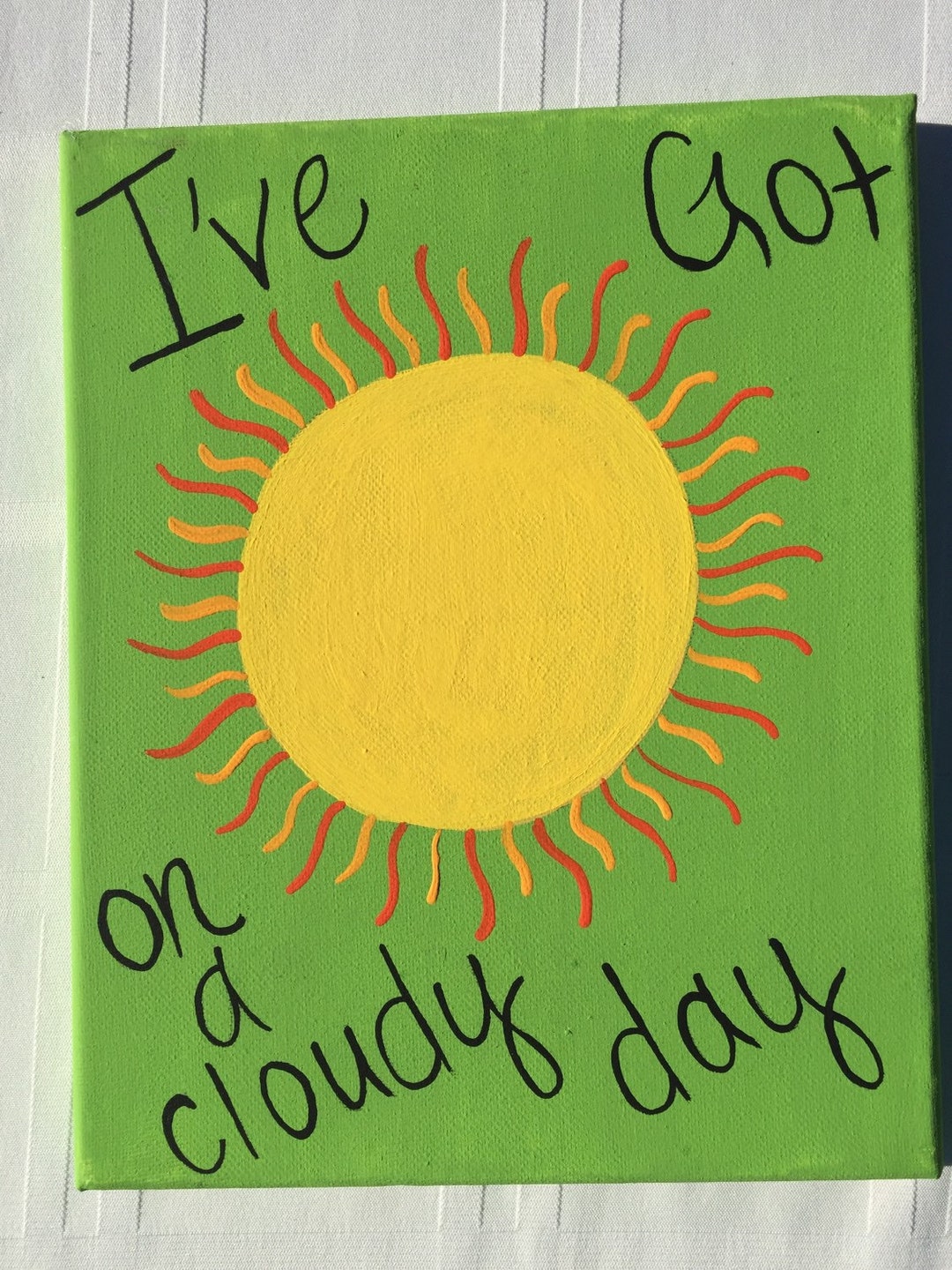 I've Got Sunshine on a Cloudy Day Painting - Etsy
