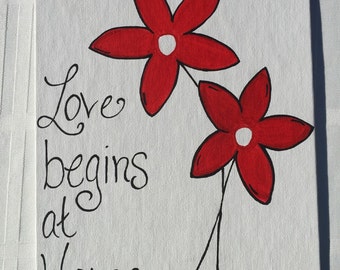 Love begins at home painting