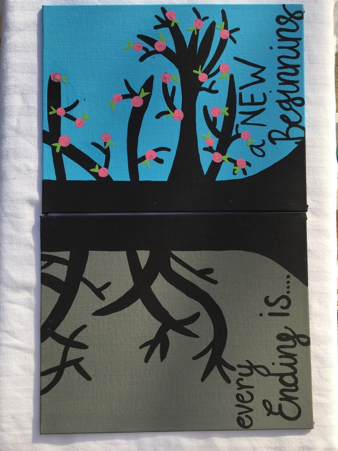 Every Ending Is…a New Beginning Painting (set) - Etsy