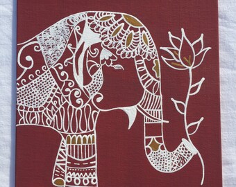 Tribal elephant painting