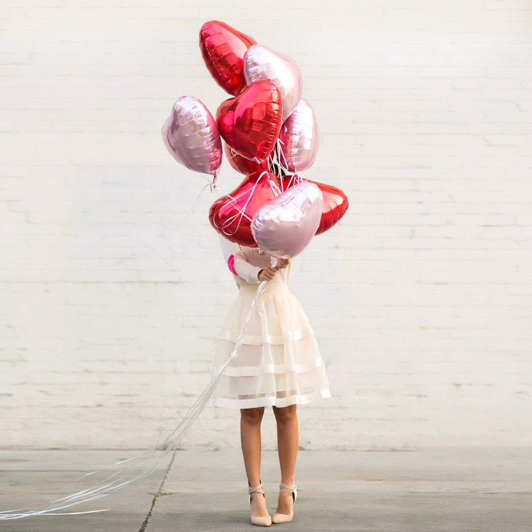 Heart Balloons // 18 Inch Shiny Mylar Balloon // Valentine // Weddings ...