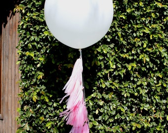 Balloon Tassel // Pink Flutter // Giant 36" Balloon Tassel // Baby Shower, Wedding, Events