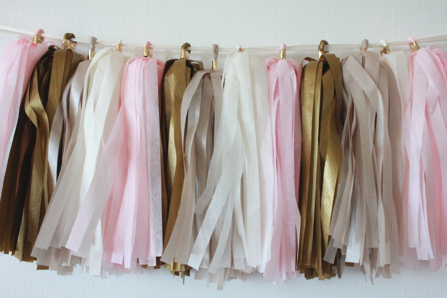 Tissue Paper Tassel // Champagne Toast // Blush Pink | Etsy