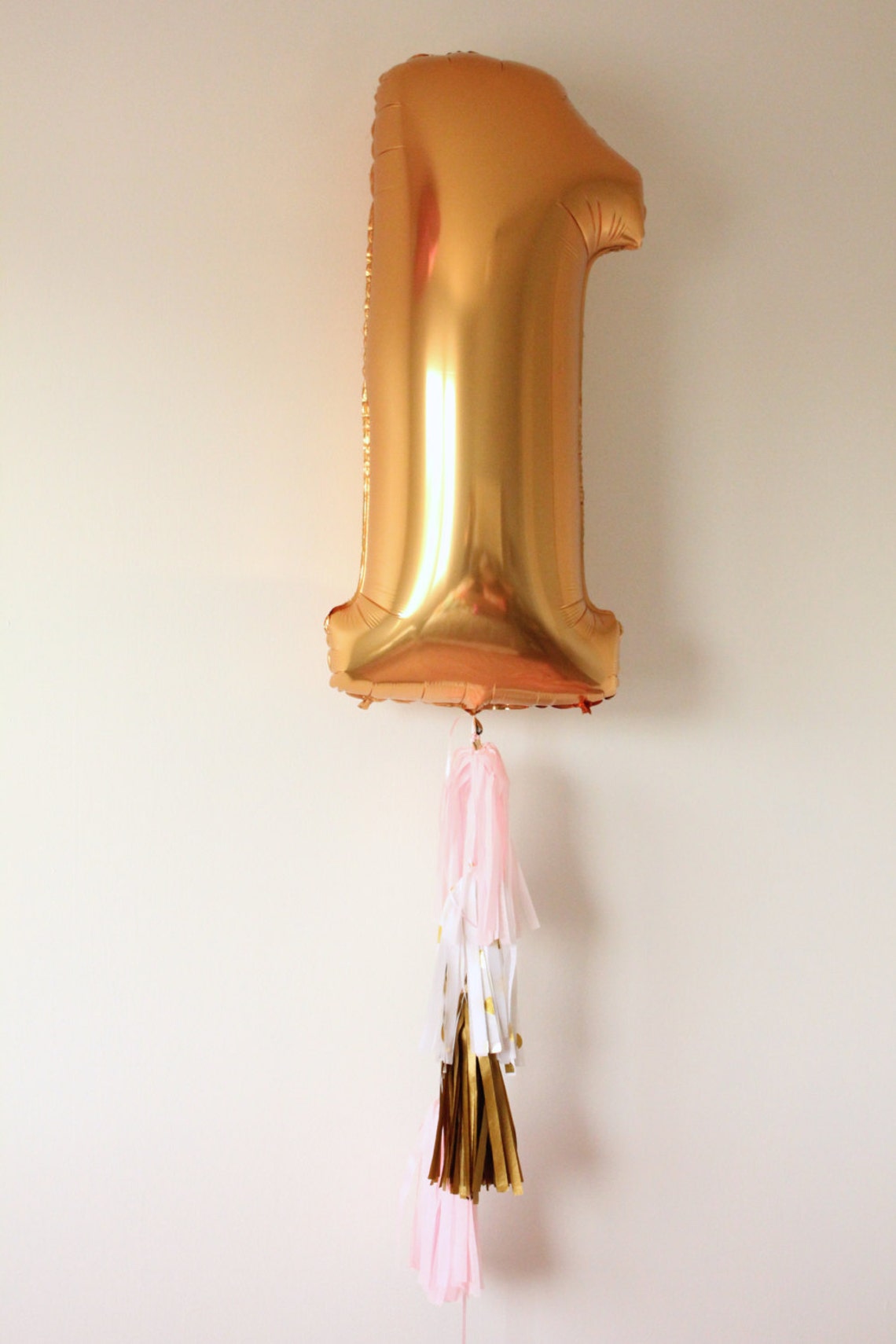 40 Inch Gold Balloon With Tassels // 1st Birthday Celebration Etsy