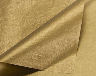 Papel de seda metálico dorado de 20 x 30 pulgadas - 10 hojas de papel de seda premium