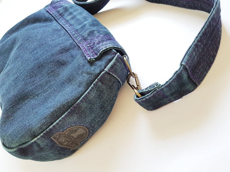 Crossbody jean bag boho bag jeans strap shoulder denim bag school travel weekend gym yoga bag blue backpack simple everyday basic