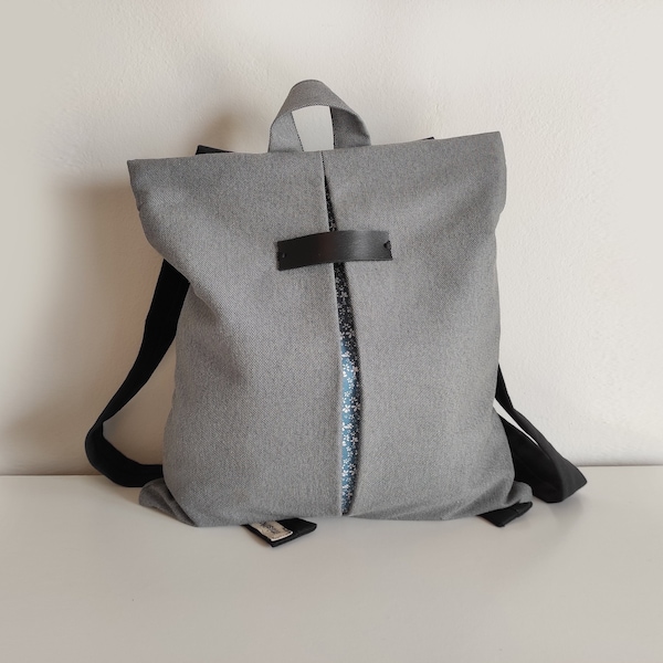 Wandelbare Stadt Rucksack Crossbody graue Tasche Wasserdichte Segeltuchtasche Schicke leichte Tasche Frauentasche stilvolle Collegetasche Anti-Diebstahl-minimale Tasche