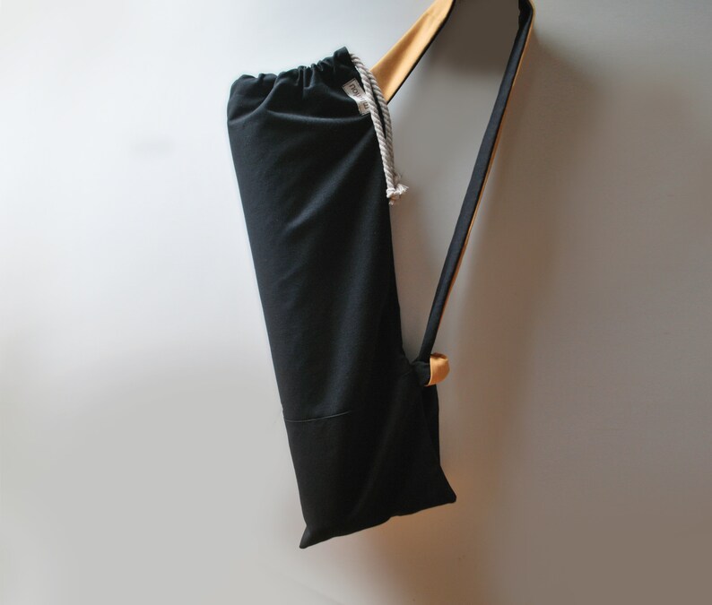 Unisex Yoga Mat Bag Pilates Mat Bag Waterproof Black Yellow Etsy