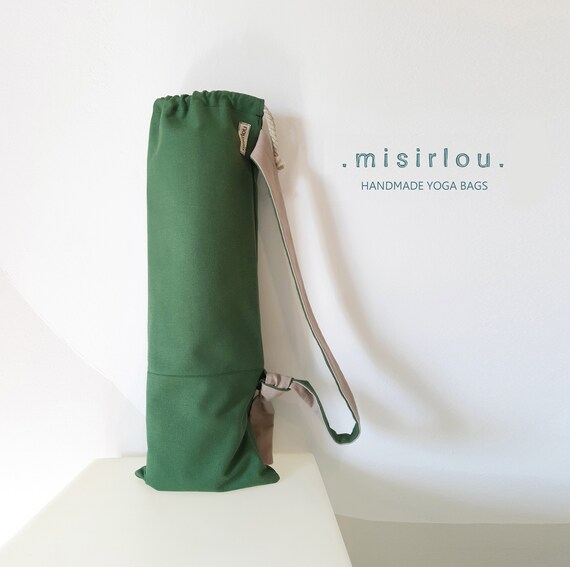 Green Yoga Mat Bag Minimalist Pilates Mat Bag Waterproof Canvas