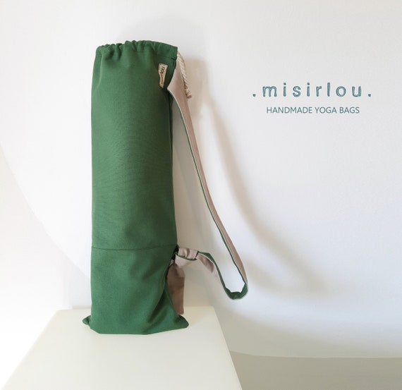 Green Yoga Mat Bag Minimalistic Pilates Mat Bag Waterproof Canvas Yoga Bag  Unisex Stylish Mat Bag Zippered Yoga Mat Carrier Chic Sports Bag -   Norway