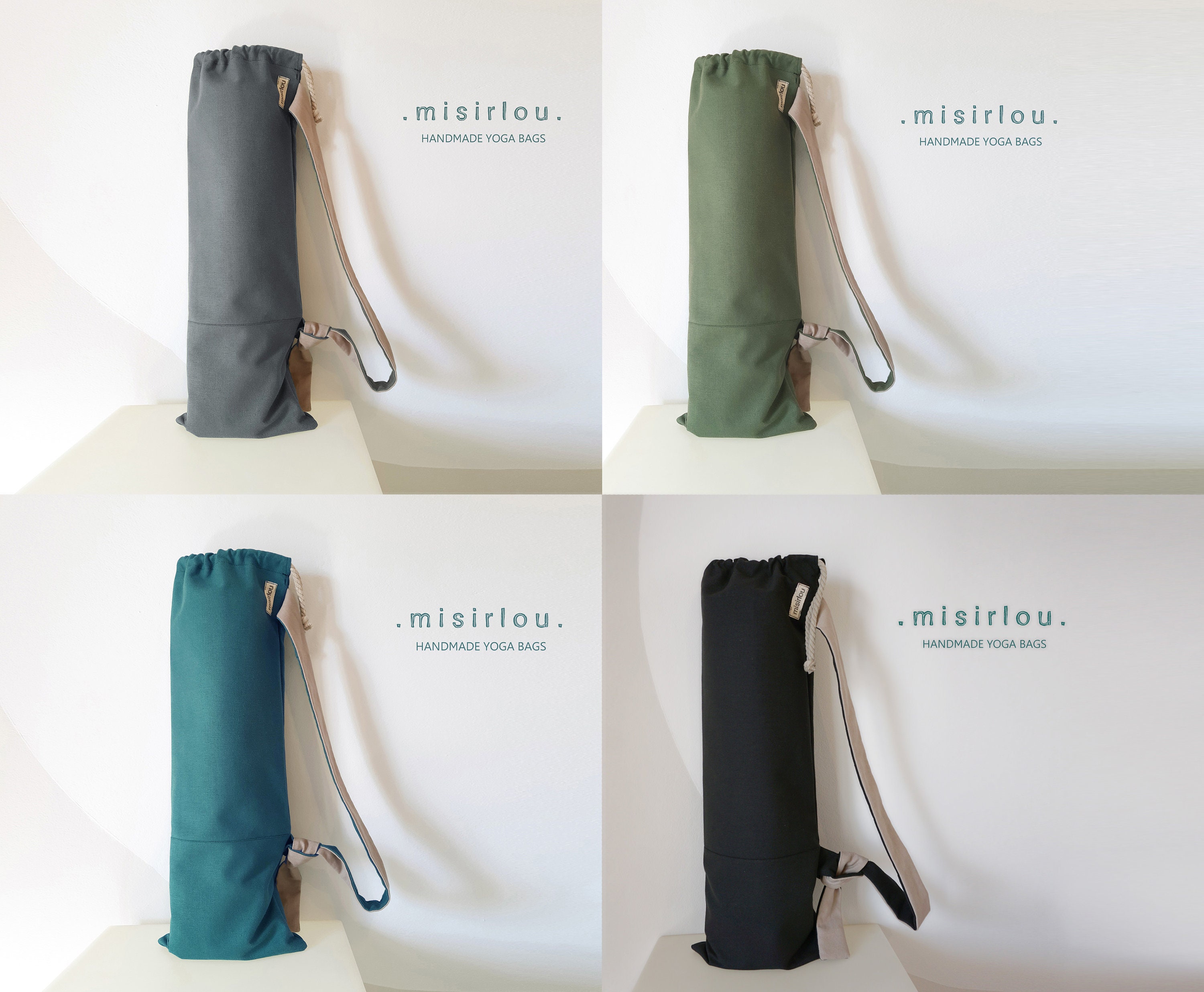 Waterproof Yoga Mat Bag Chic Pilates Mat Bag Canvas Yoga Tote Cool