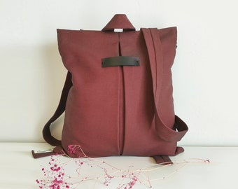 Borsa minimalista Borsa da città bordeaux Borsa su misura Zaino convertibile chic Zaino antifurto Borsa di tela impermeabile Borsa da donna elegante