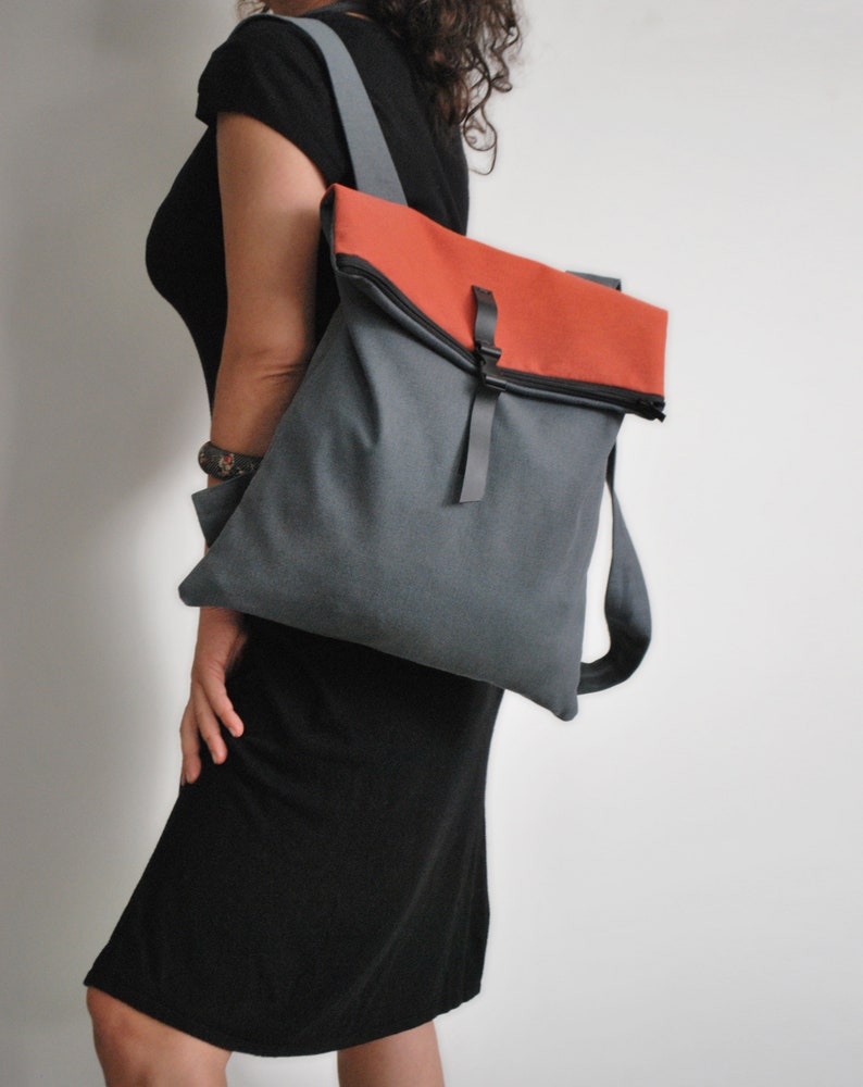 Canvas Backpack Anti Theft Bag Waterproof Red Bag Vegan Etsy