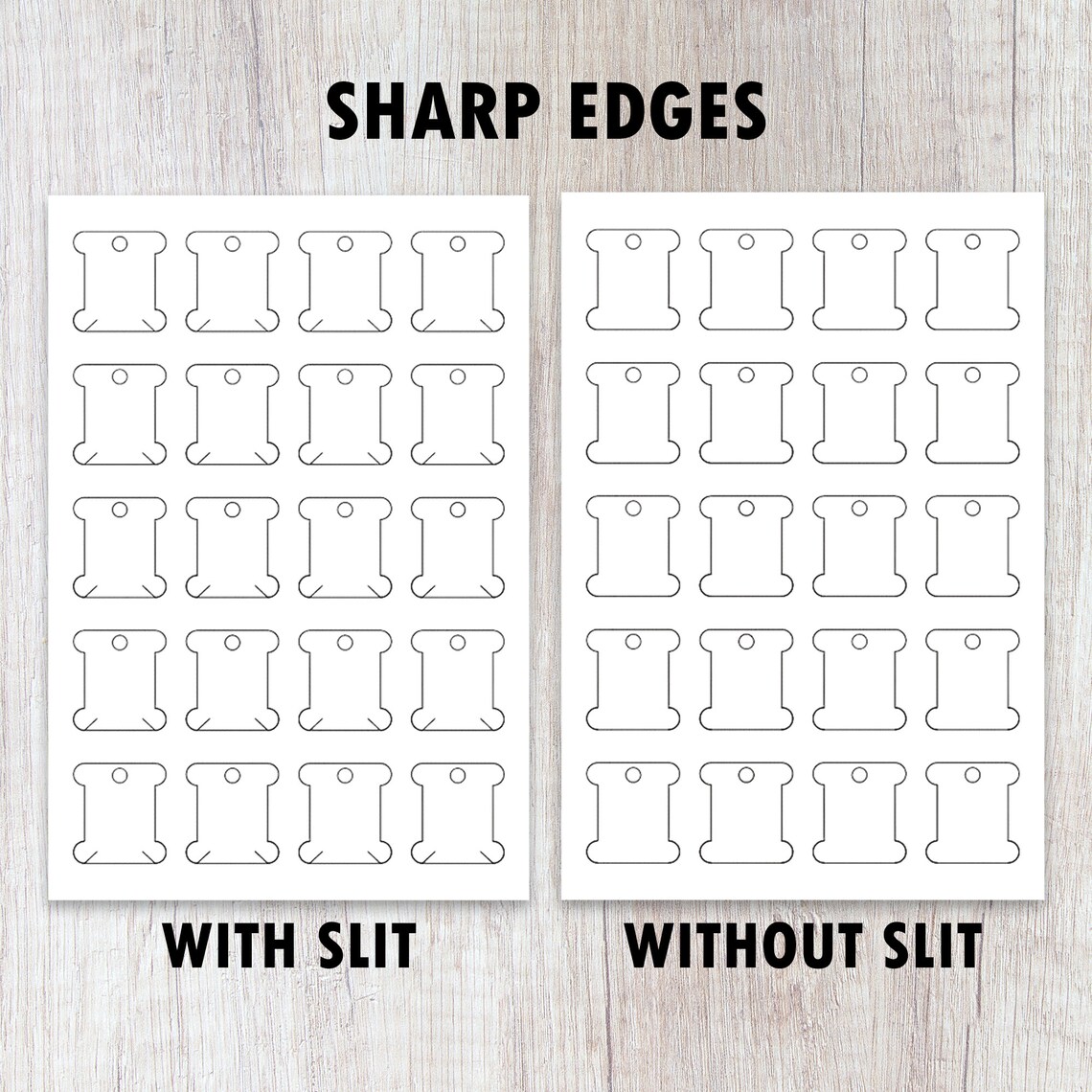 Embroidery Floss Bobbin Template Printable Template and Cut | Etsy