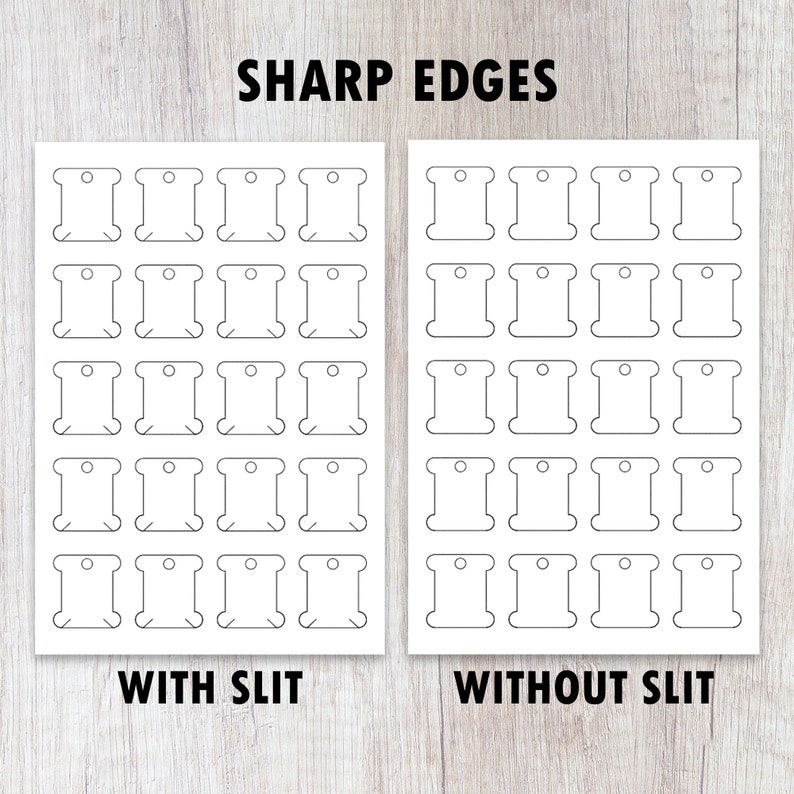 Embroidery Floss Bobbin Template Printable Template and Cut Etsy