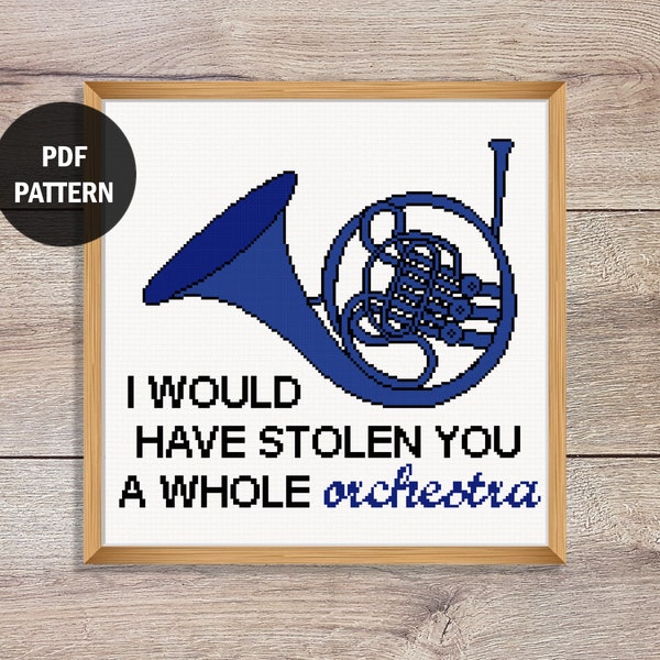 I Would Have Stolen You a Whole Orchestra Cross Stitch Pattern | HIMYM Cross Stitch Pattern | How I Met Your Mother Quote | Wall Decoration