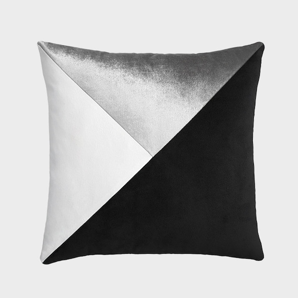 Silver Throw Pillow Etsy