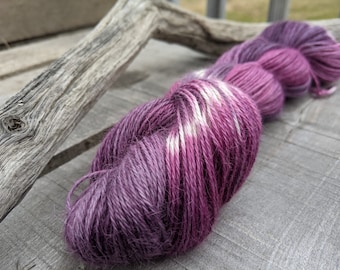 Hand Dyed Yarn, 100% Baby Alpaca, Sport, Alyssum