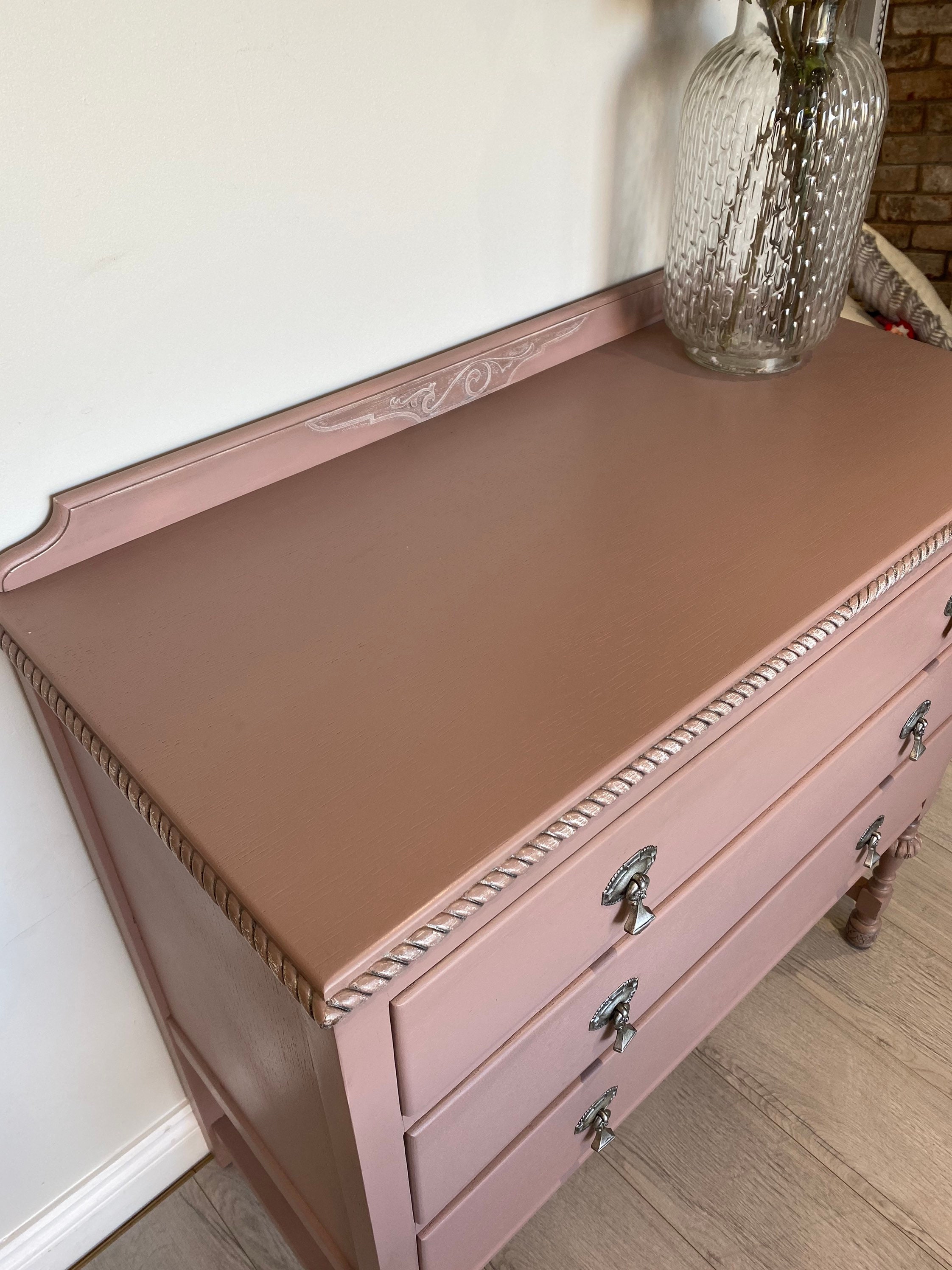 SOLD DELILAH Farrow & Ball Sulking Room Pink Chest of Etsy