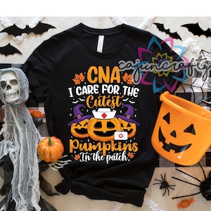 CNA Halloween Shirt - I Care for the Cutest Pumpkins in the Patch - Unisex - DTF - Medical Healthcare
