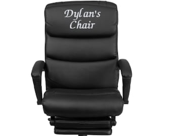 Custom Designed Reclining Executive Office Chair With Your Personalized Name & Graphic