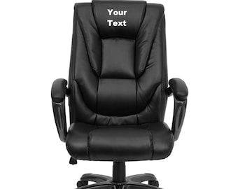Custom Designed High Back Ergonomic Chair With Your Personalized Name & Graphic