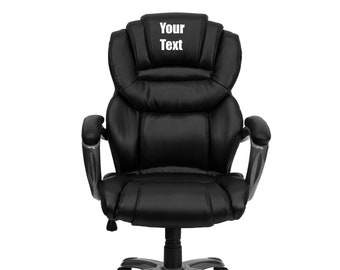 Custom Designed Headrest Ergonomic Executive Chair With Your Personalized Name & Graphic