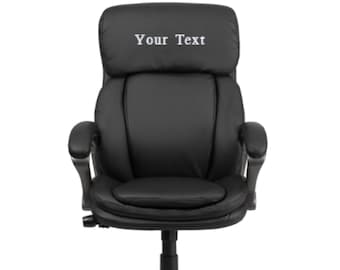 Custom Designed Lumbar Support Executive Chair With Your Personalized Name & Graphic