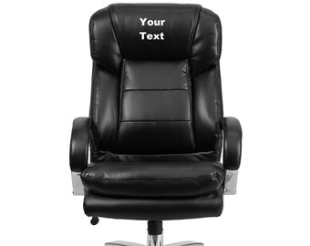 Custom Designed Big and Tall Swivel Office Chair With Your Personalized Name & Graphic