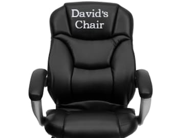 Custom Designed Titanium Base Executive Chair With Your Personalized Name & Graphic