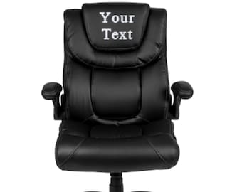 Custom Designed Double Layered Headrest Executive Chair With Your Personalized Name & Graphic