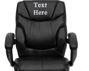 Custom Designed Overstuffed Executive Chair With Your Personalized Name & Graphic