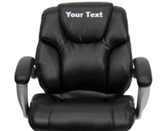 Custom Designed Swivel Executive Chair With Your Personalized Name & Graphic