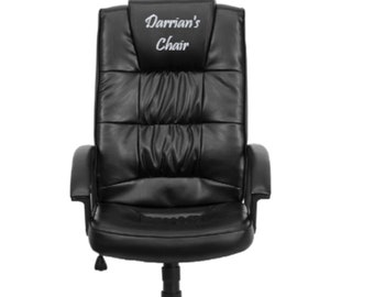Custom Designed Executive Chair With Your Personalized Name & Graphic