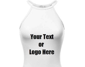 Custom Personalized Designed Womens Basic Spaghetti Strap Bodysuit