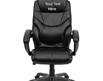 Custom Designed High Back Swivel Chair With Your Personalized Name & Graphic