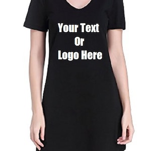 Custom Personalized Designed Women's Nightgown Cotton Nightwear Sleepwear image 1