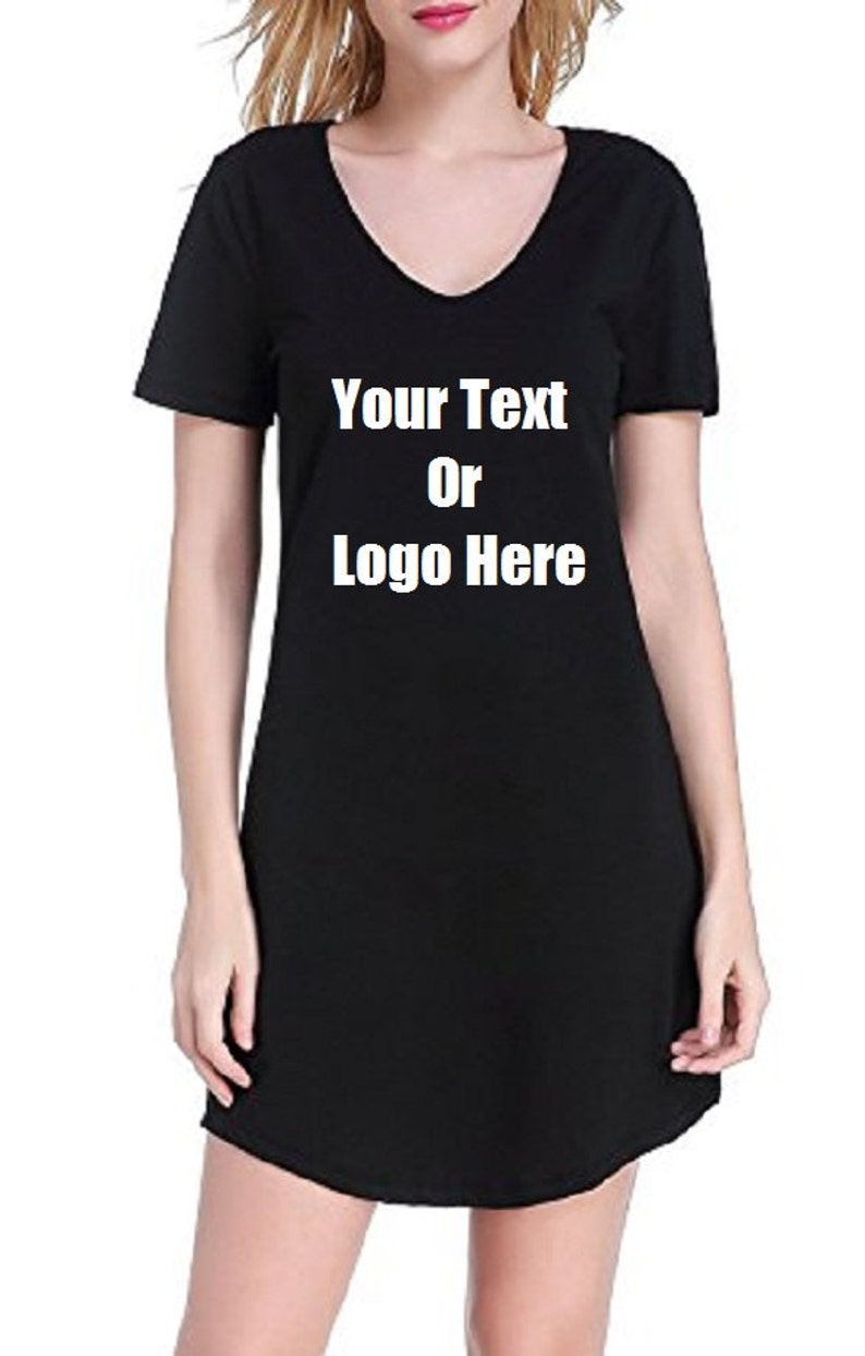 Custom Personalized Designed Women's Nightgown Cotton Nightwear Sleepwear image 1